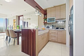 Apartamento, 2 quartos, vista para a cidade | Cozinha privada