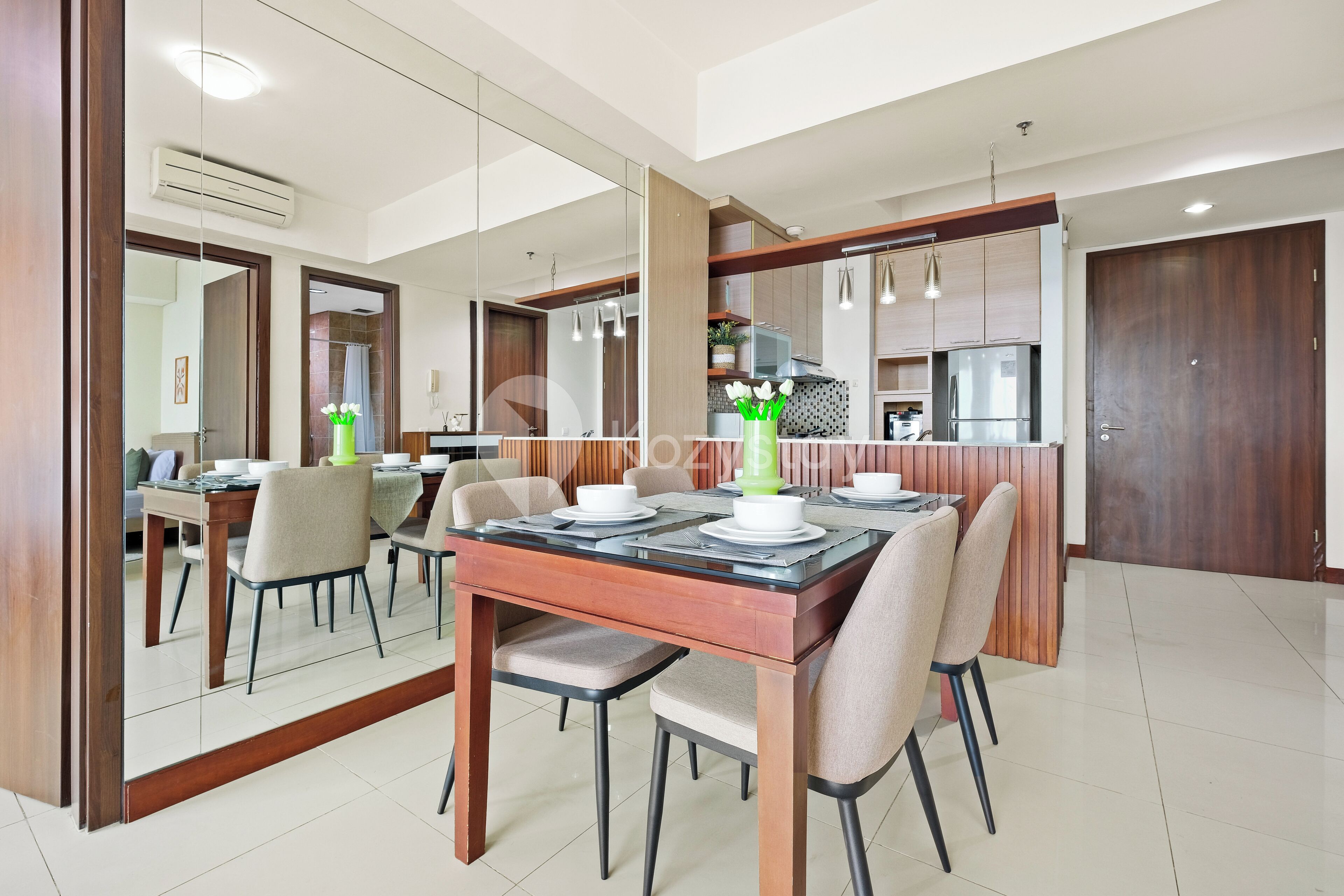 公寓, 2 間臥室, 城市景 | 飯廳