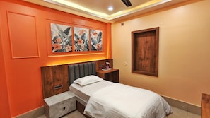 Classic Room | Premium bedding, memory foam beds, desk, free WiFi - The Saanjh Hotel (Angul)