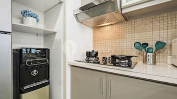 公寓, 2 间卧室, 城市景观 | 私人厨房