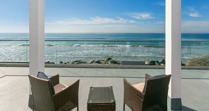 Luxury Beachfront House and Guest House in Oceanside – 5BR/5BA – Private Beach, Fire Pit, Walk to Pier