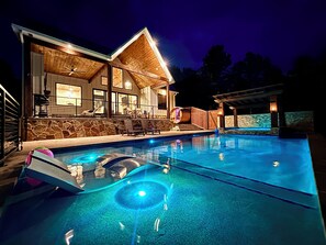 Outdoor pool, a heated pool
