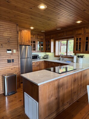 Réfrigérateur, micro-ondes, plaque de cuisson, lave-vaisselle