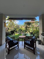 Suite, balcón, vistas al jardín | Terraza o patio