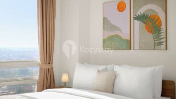 Apartment, 4 Bedrooms, City View | Laptop workspace, iron/ironing board, free WiFi