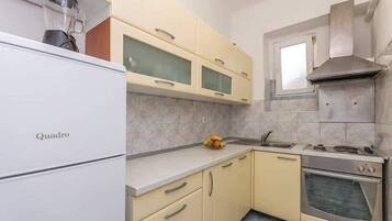 Fridge, oven, stovetop, dishwasher