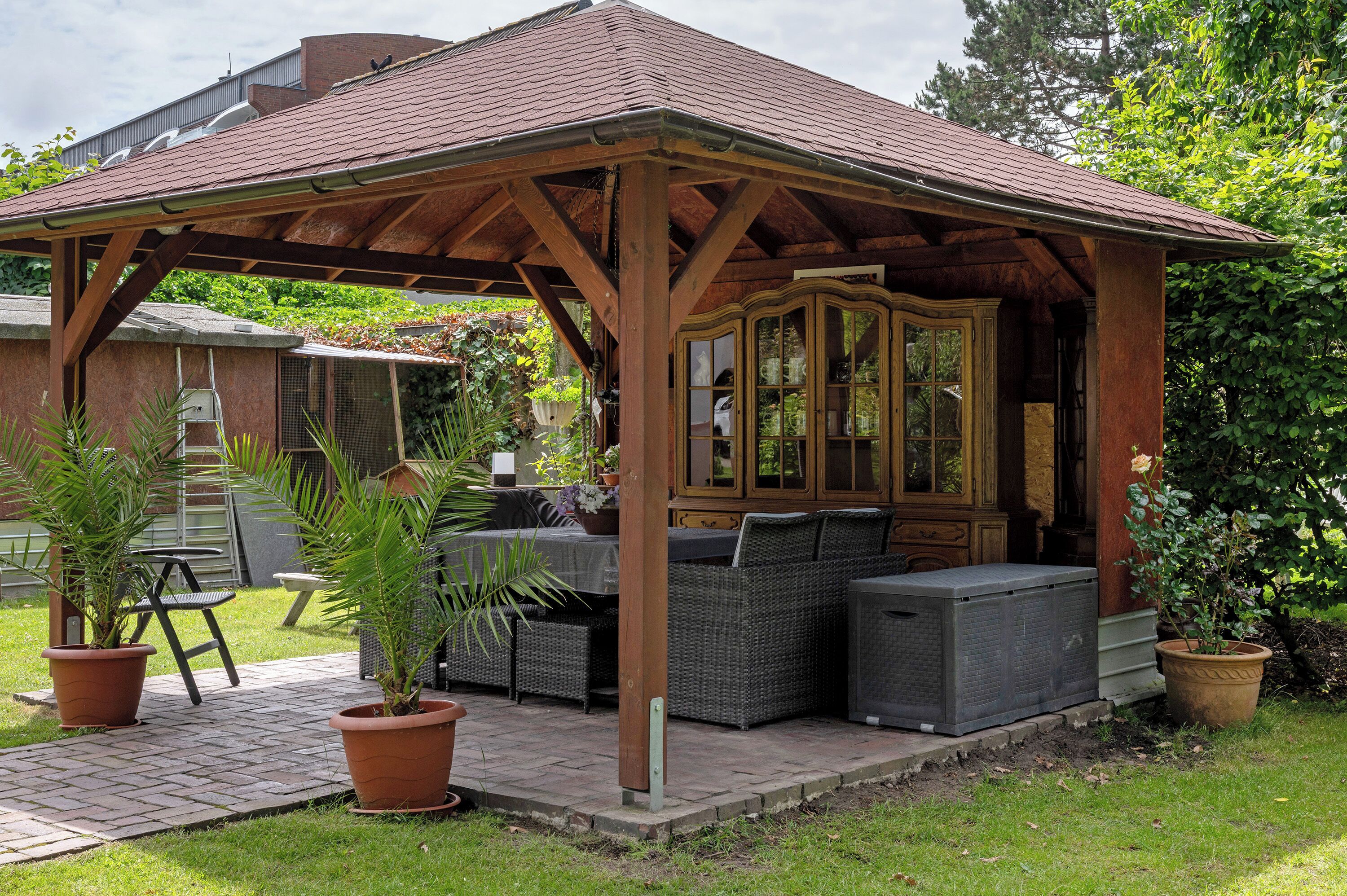 屋外ダイニングエリア