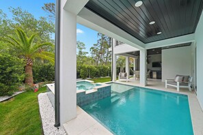 Pool - Sleeps 39 | 2 Luxe Homes w/ Free Golf Cart, Private Pool+Spa | 3 Blocks to Beach (Santa Rosa Beach)