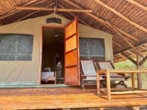 Dubbelrum eller tvåbäddsrum - utsikt mot trädgården