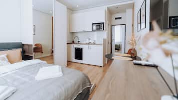 1 slaapkamer, een strijkplank/strijkijzer, reisbedje, gratis wifi