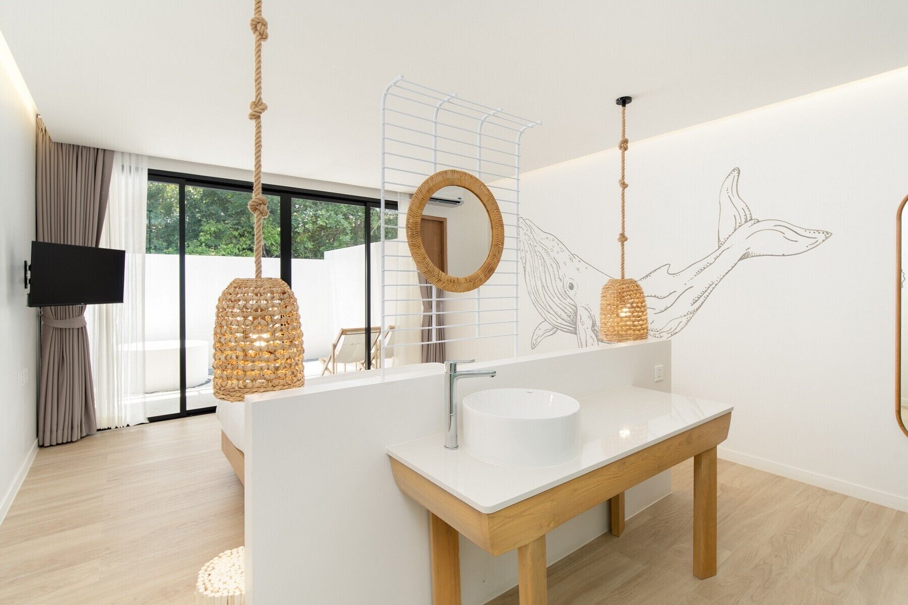 ห้องดีลักซ์ดับเบิล, อ่างอาบน้ำสำหรับผู้ต้องการความช่วยเหลือพิเศษ | เปล/เตียงเด็กอ่อน (ฟรี), Wi-Fi ฟรี