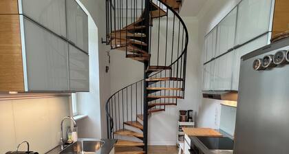 Luxury mid-century apartment in baroque castle 85m2 surrounded by beautiful park