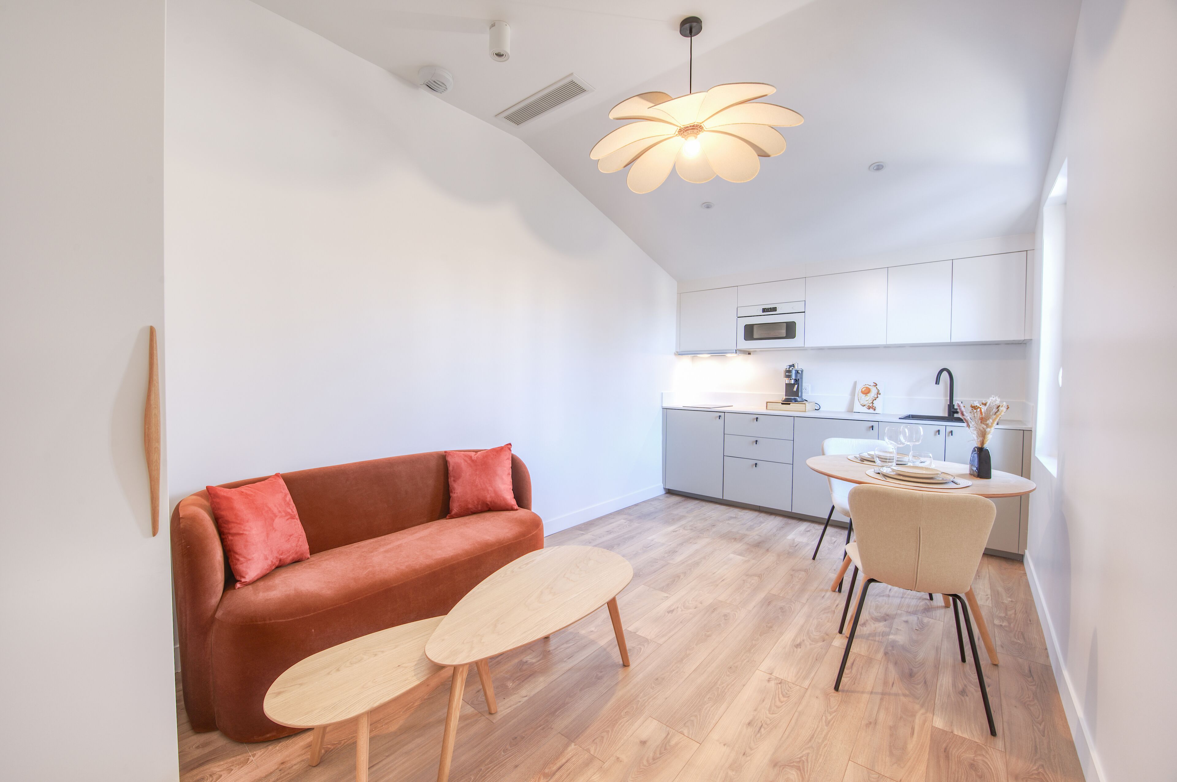 Comfort-lejlighed - udsigt til have | Opholdsområde | 55-tommers smart-tv med digitale kanaler, betalingsfilm