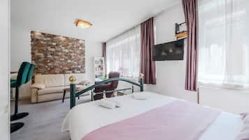 Desk, iron/ironing board, free WiFi, bed sheets