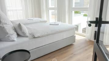 3 Schlafzimmer, Reisekinderbett, kostenloses WLAN, Bettwäsche