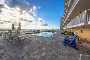 A heated pool - 602 Sanibel - Daytona Beach Oceanfront Vacations, Inc (Daytona Beach Shores)