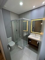 Free toiletries, hair dryer, soap, shampoo