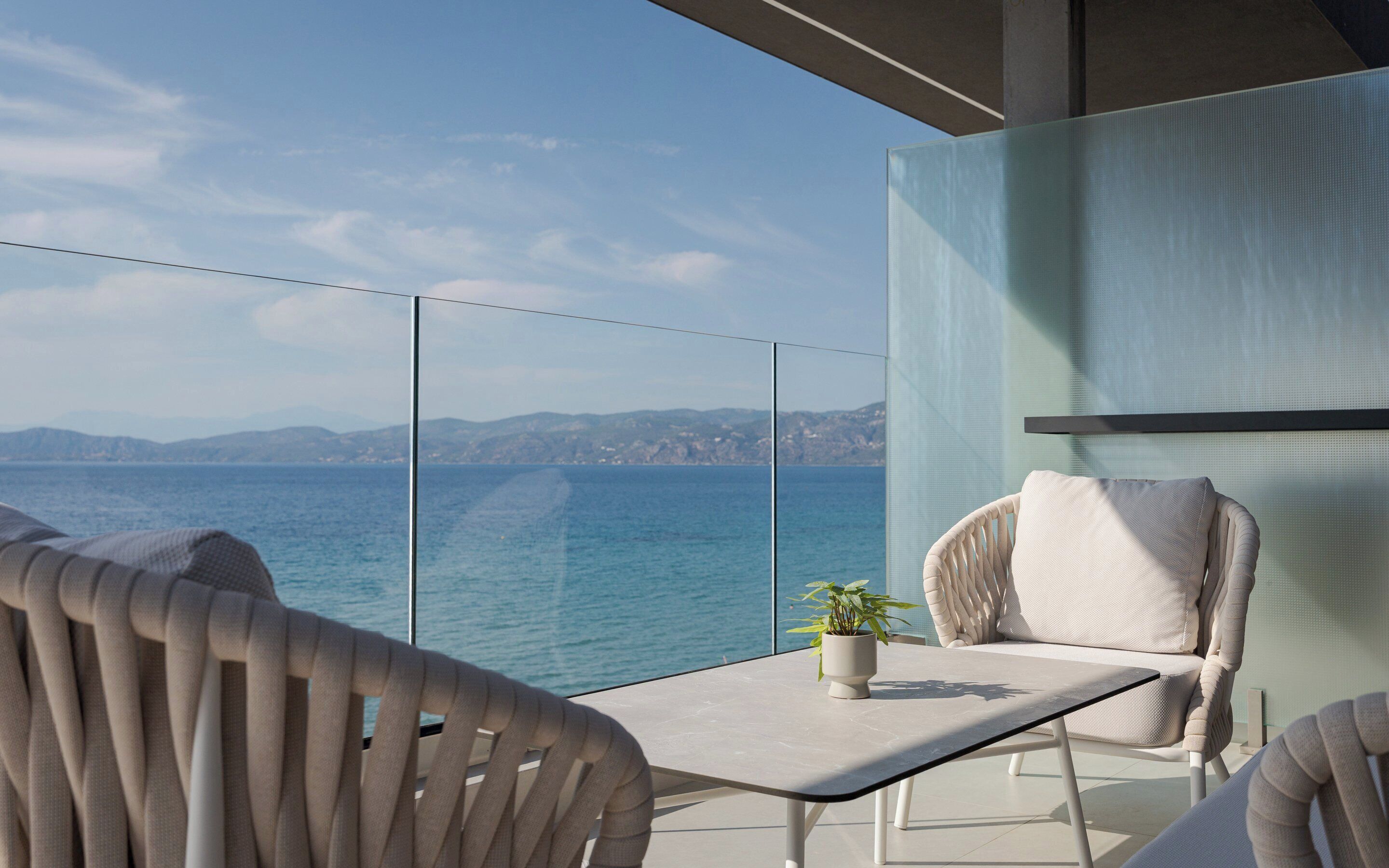 小型套房, 阳台, 海景 | 阳台