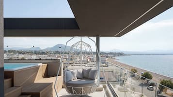 Suite junior, balcón, vista al mar | Vista del balcón