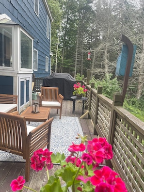 Terrace/patio - Modern Cape -3 Bedroom- Boothbay Harbor - Near Ocean -Golf-Botanical Gardens (Boothbay Harbor)