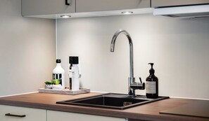 Fridge, oven, stovetop, dishwasher