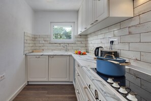 Family House, Multiple Bedrooms, 2 Bathrooms, Mountainside (Hidden Pool House With Sea View) | Private kitchen | Fridge, oven, stovetop, dishwasher - Hidden Pool House With Sea View (Novi Vinodolski)