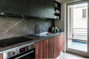 Comfort Apartment, City View | Private kitchen | Coffee/tea maker, electric kettle - Stylish 2-Bedroom Apartment by Lake Como (Como)