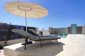 Piscine extérieure, piscine chauffée