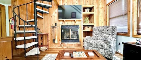TV connectée, cheminée