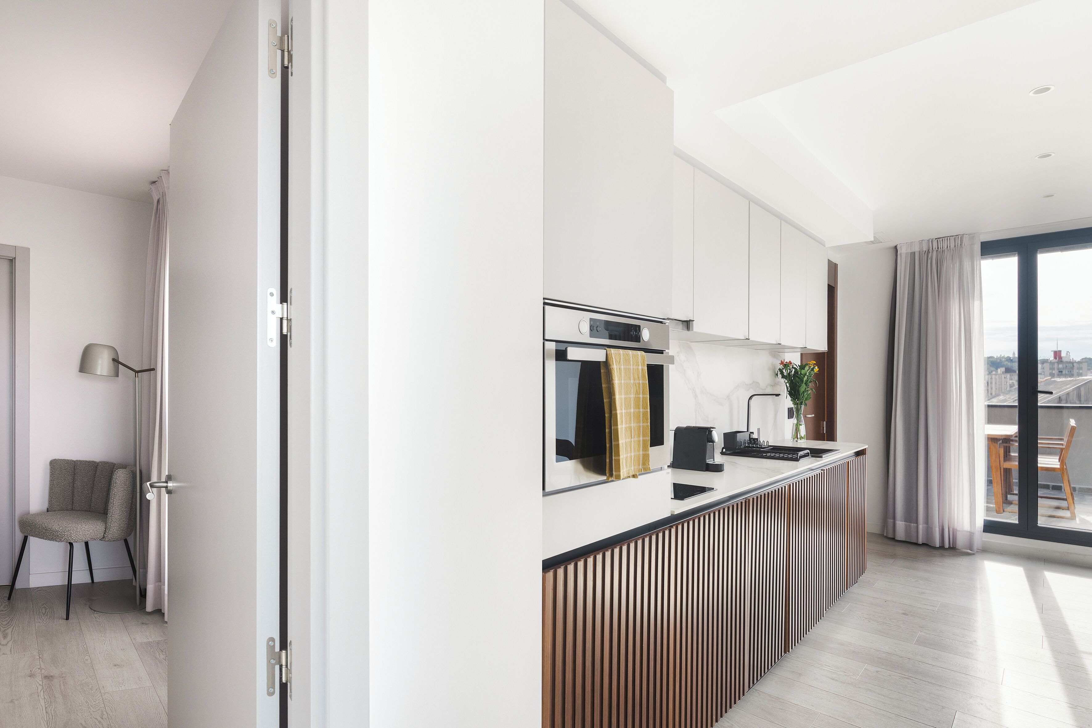 Two Bedroom Penthouse with Large Terrace | Private kitchen | Microwave, toaster, cookware/dishes/utensils, paper towels