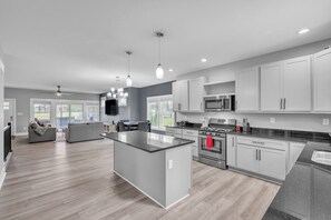 House, 4 Bedrooms | Private kitchen | Fridge, oven, coffee/tea maker, toaster - Pet-friendly Getaway With Golf & Private Patio Retreat 4 Bedroom Home (South Bend)