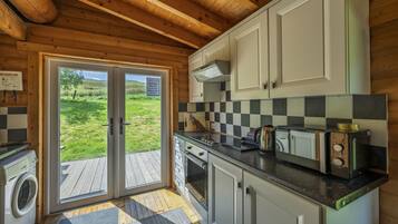 Fridge, microwave, oven, electric kettle