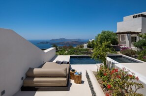 Junior Studio Suite, 1 King Bed, Sea View, Oceanfront | Terrace/patio - Santo Blue Santorini  (Santorini)
