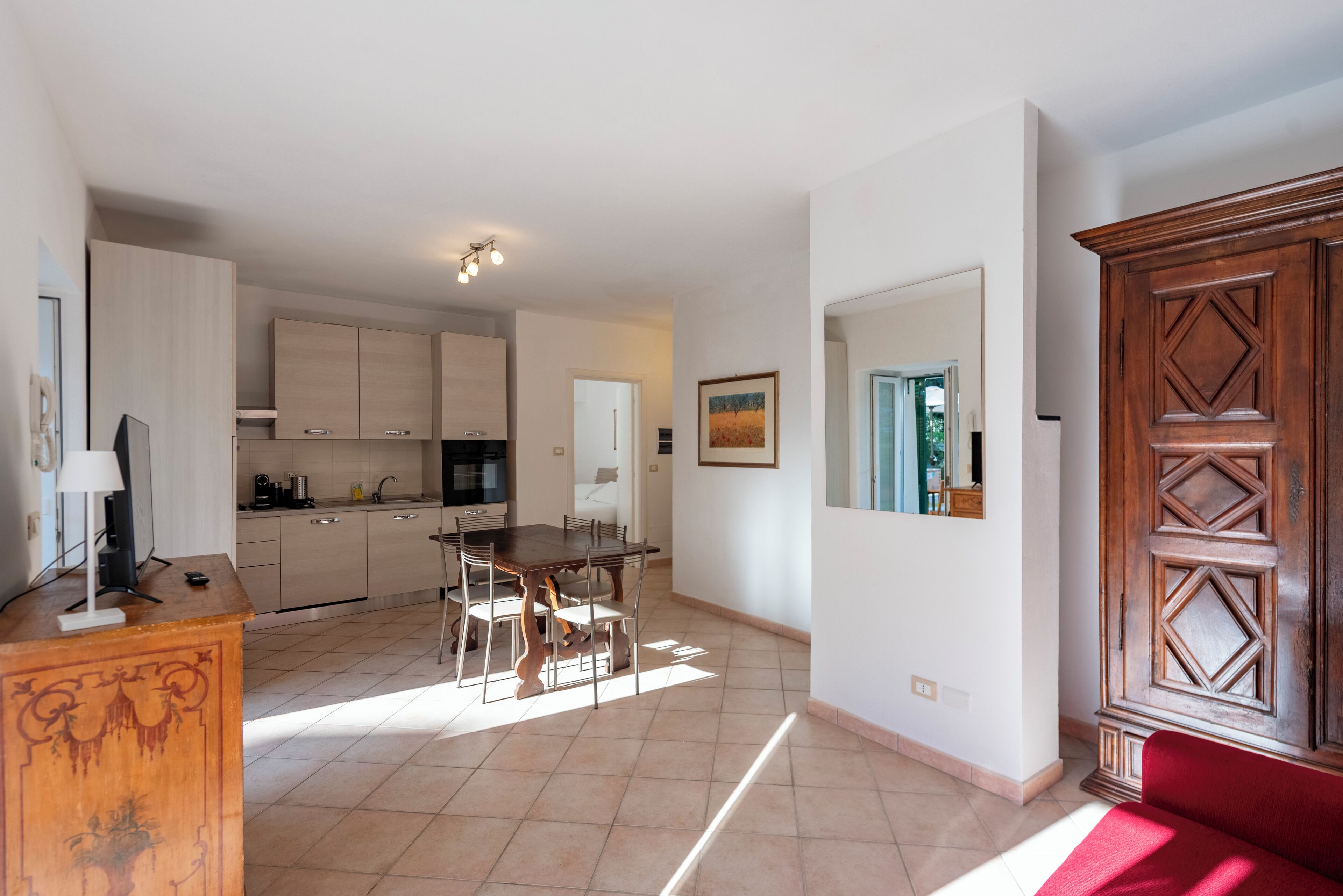 Familielejlighed - 1 soveværelse - udsigt til have | Privat køkken | Kaffe-/temaskine, elkedel