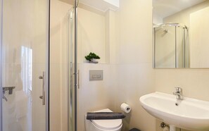 Apartment, 1 Bedroom, City View | Bathroom | Shower, rainfall showerhead, hair dryer, towels - Aelion Eco Apartments  (Heraklion)