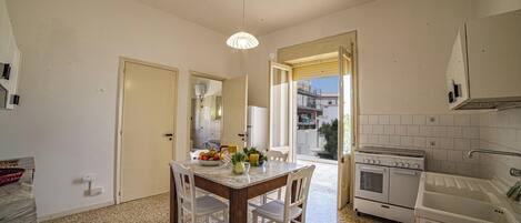 Family Villa, Multiple Bedrooms (Giulia Apartment 2 Sea View) | Private kitchen | Fridge, oven, stovetop, coffee/tea maker