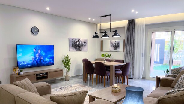 Living room - Hotel Apartment in Sheikh Zayed Zayed Suites A (6th of October City)