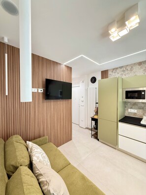 Smart-tv och en stereo