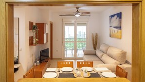 Apartment, 2 Bedrooms, Smoking, Balcony | Living room - Luxury Apartment 2 Bedrooms With Pool and Garage (Roquetas de Mar)