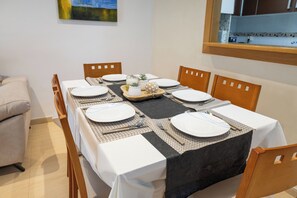 Apartment, 2 Bedrooms, Smoking, Balcony | Dining room - Luxury Apartment 2 Bedrooms With Pool and Garage (Roquetas de Mar)