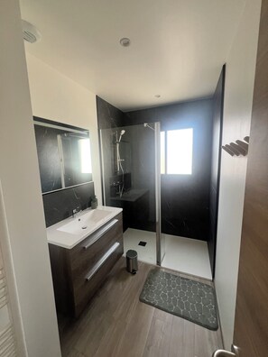 Shower, hair dryer