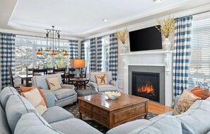 TV connectée, cheminée