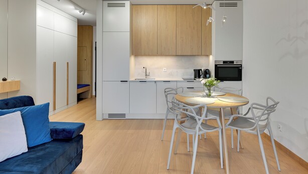 Deluxe Apartment, City View | Private kitchen - NORDBYHUS Apartamenty Bulvar (Gdansk)