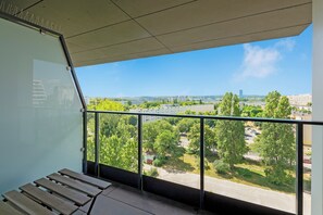 Deluxe appartement, uitzicht op de stad | Balkon