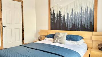 2 bedrooms, iron/ironing board, travel crib, WiFi