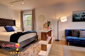 1 bedroom, iron/ironing board, travel crib, WiFi