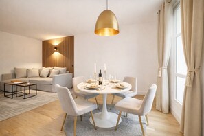 Superior Apartment, City View | Living area
