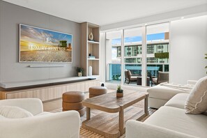 Smart TV, books, music library, video library