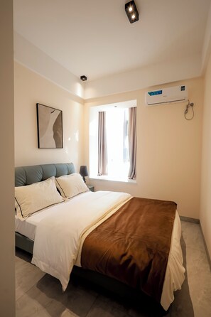 1 室のベッドルーム、アイロン / アイロン台、WiFi、ベッドシーツ