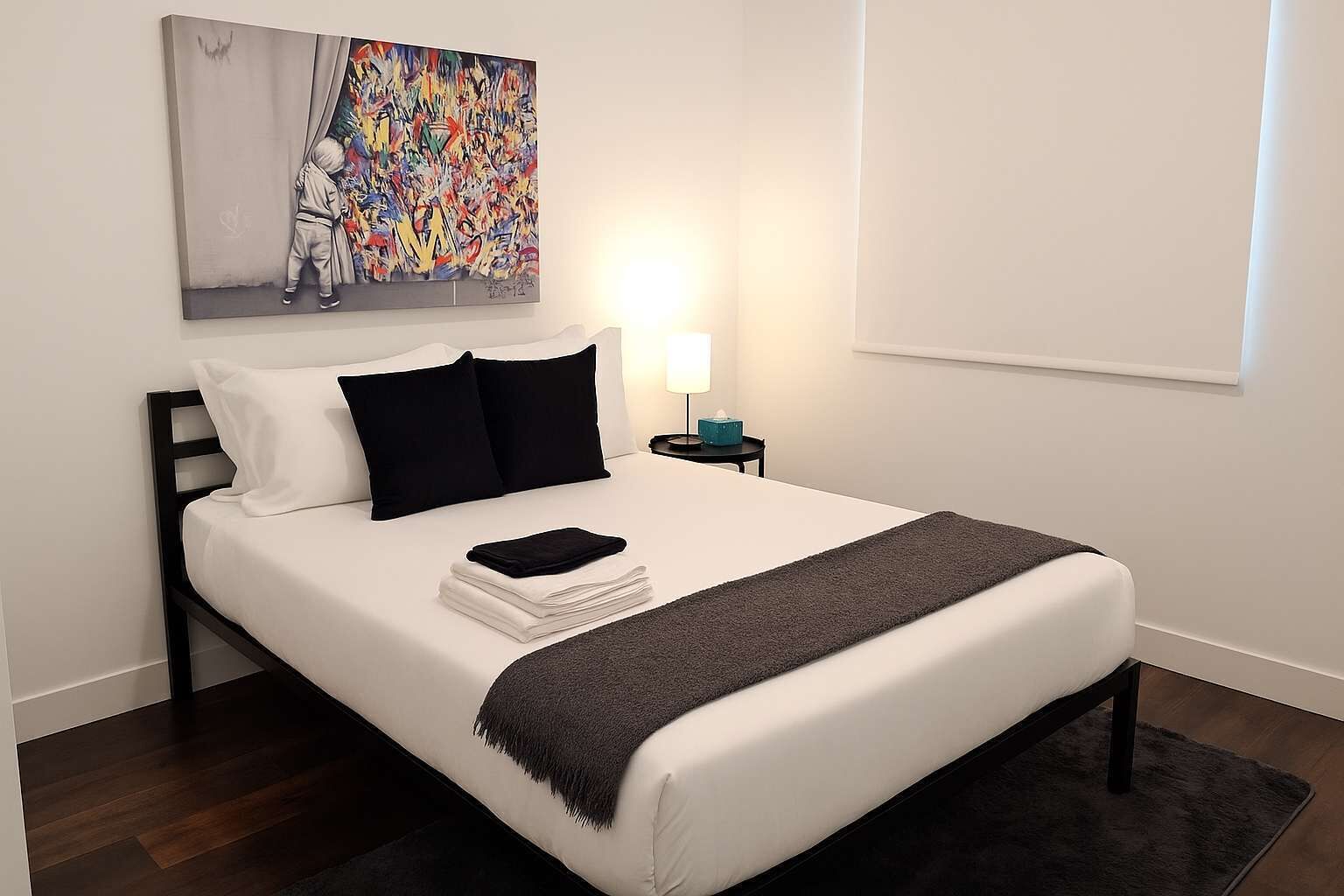 4 bedrooms, iron/ironing board, travel cot, bed sheets